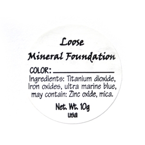 Loose Mineral Foundation Ingredient Label