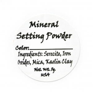 Setting Powder Ingredient Label